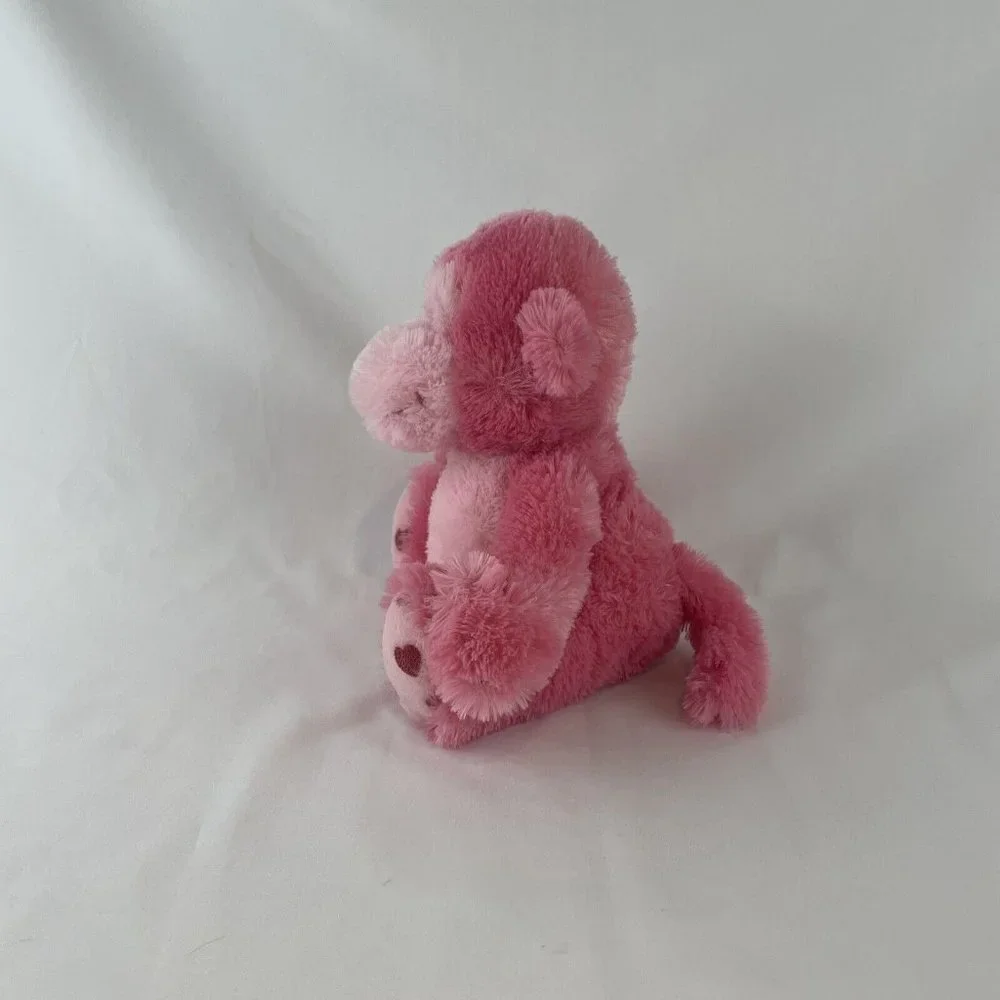 Russ‎ Berrie Coby Monkey 9” Plush Pink Hearts Valentine Ape Gorilla Stuffed Toy